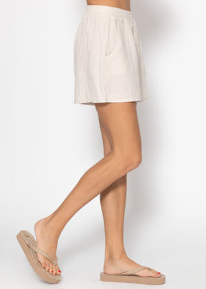 Muslin shorts, light beige