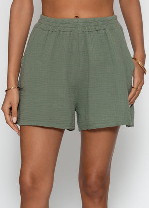 Musselin shorts - Khaki