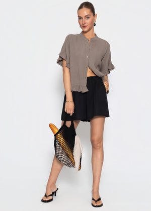 Muslin shorts, black