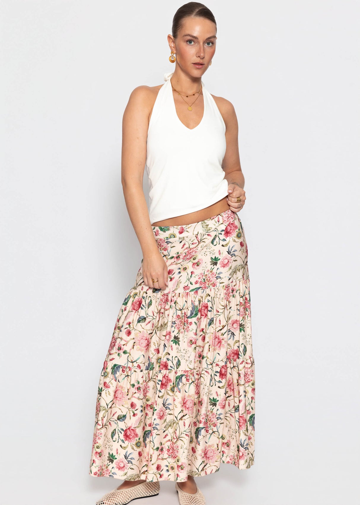 Neckholder-Top - offwhite
