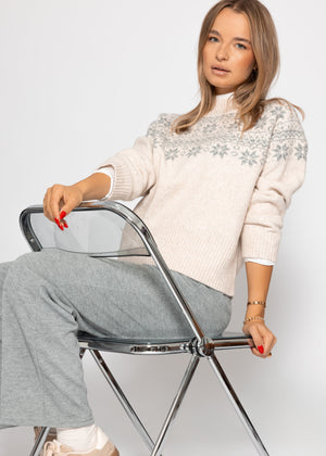 Norweger Pullover - hellbeige