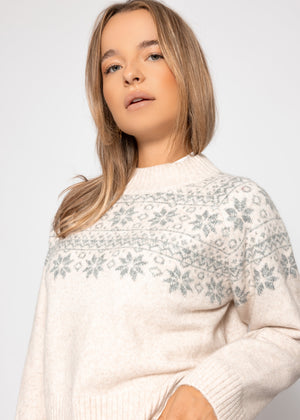 Norweger Pullover - hellbeige