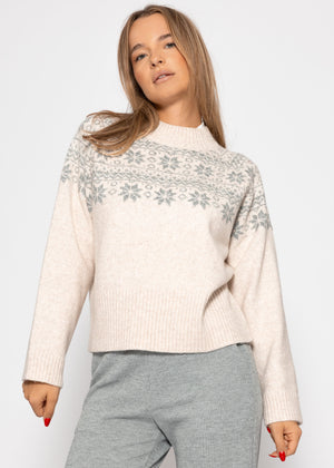 Norweger Pullover - hellbeige