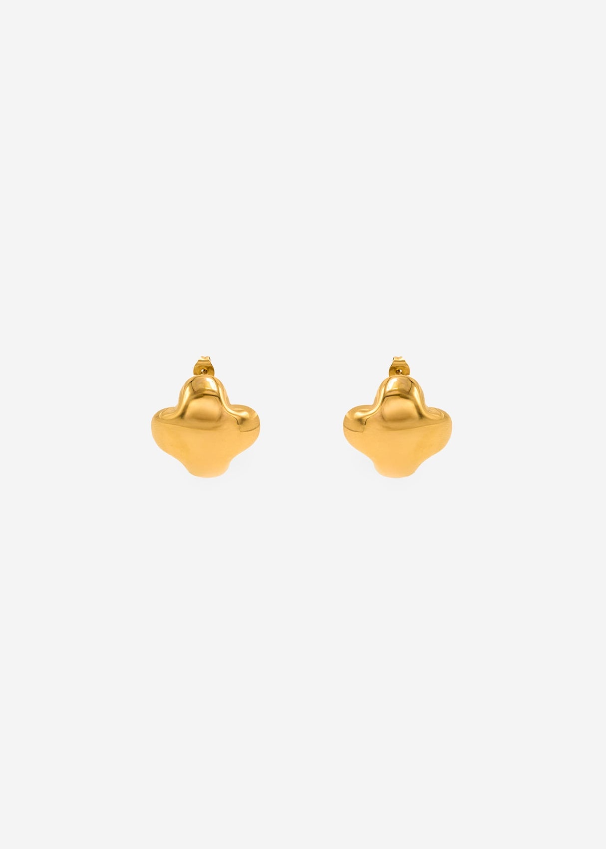 Clover-shaped earrings - gold