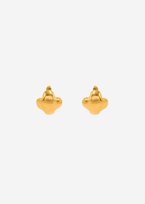 Clover-shaped earrings - gold