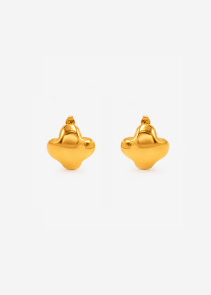 Clover-shaped earrings - gold