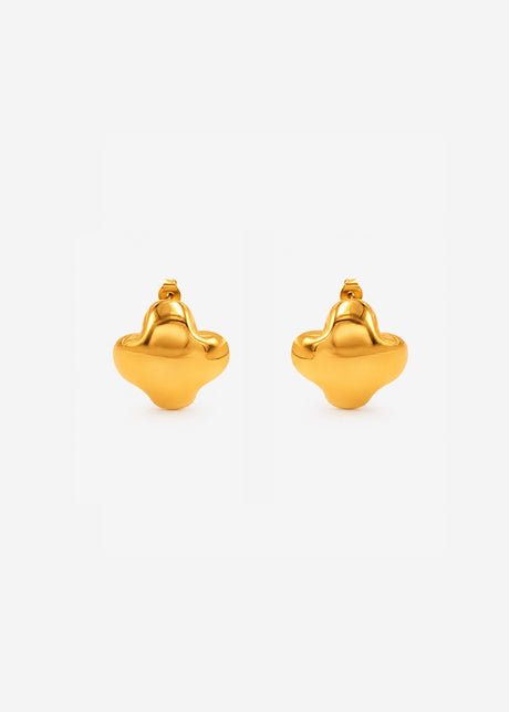 Clover-shaped earrings - gold by SASSYCLASSY