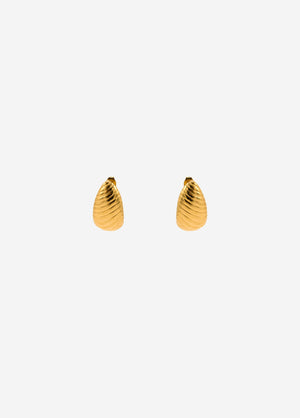 Ohrstecker mit Textur - gold