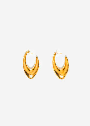 Oval earrings - gold