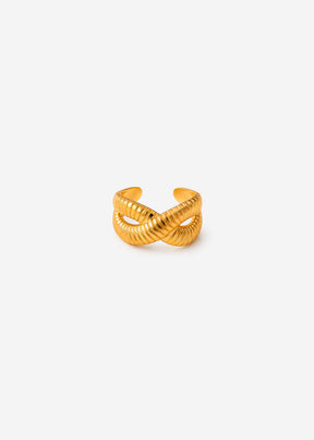 Organischer Statement Ring - gold