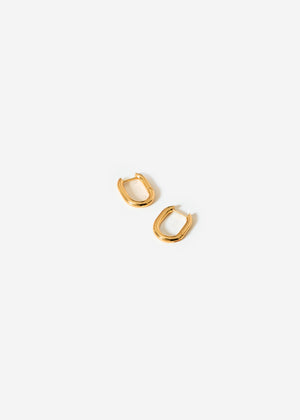 Ovale Ohrclips - gold