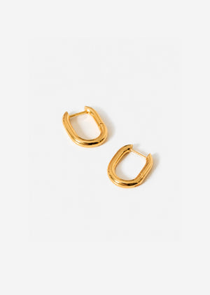 Kleine Ovale Ohrstecker - gold