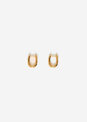 Ovale Ohrclips - gold