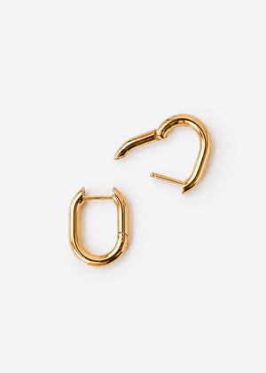 Kleine Ovale Ohrstecker - gold