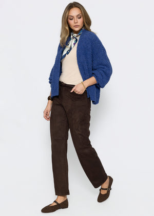 Oversize Cardigan aus Bouclé - blau