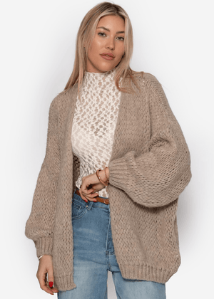 Oversized cardigan - beige