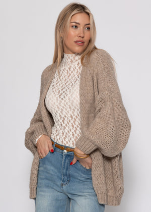 Oversized cardigan - beige