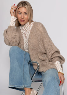 Oversized cardigan - beige
