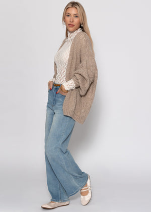 Oversized cardigan - beige
