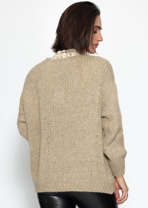 Oversize Cardigan - beige