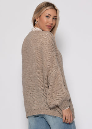 Oversized cardigan - beige