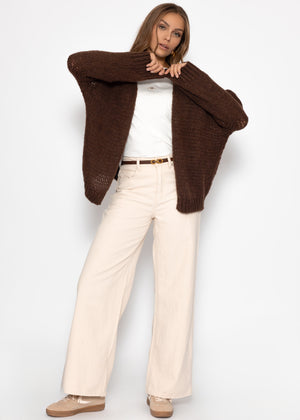 Oversize cardigan - dark brown