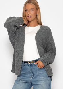 Oversize cardigan - dark gray