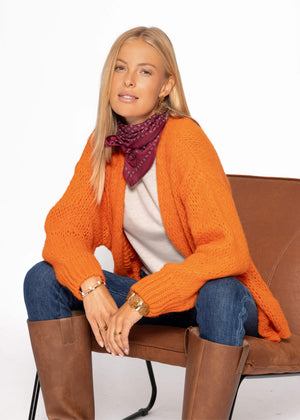 Oversized cardigan - orange