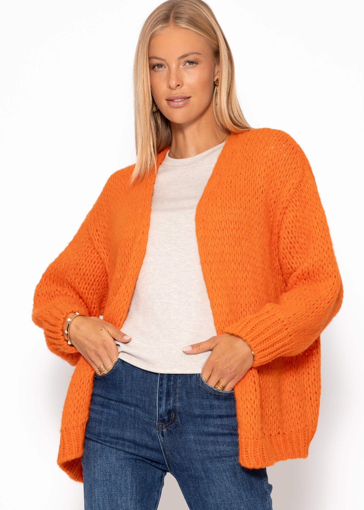 Oversized cardigan - orange