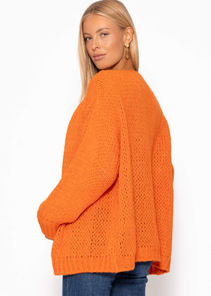 Oversized cardigan - orange