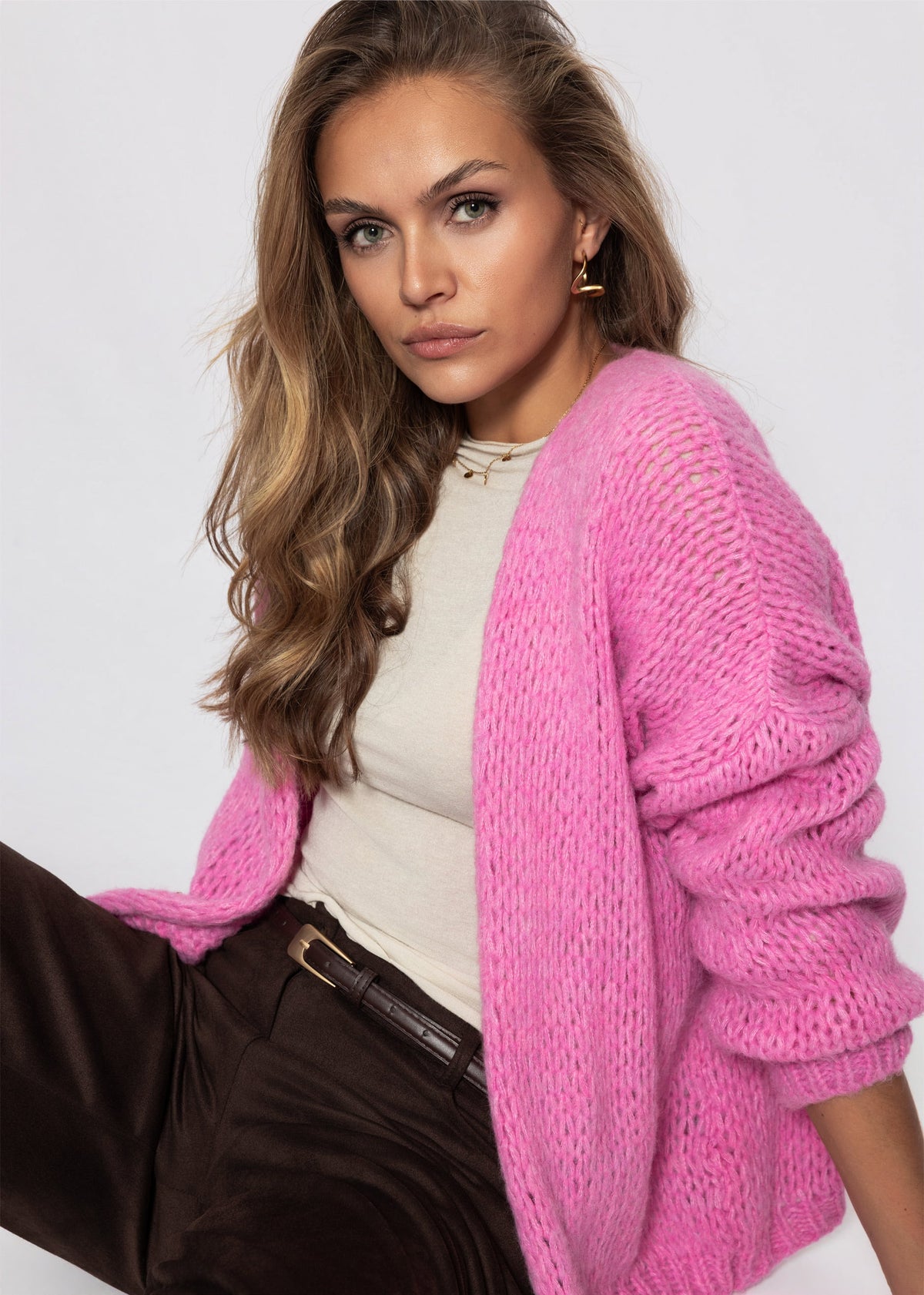 Oversize Cardigan - pink