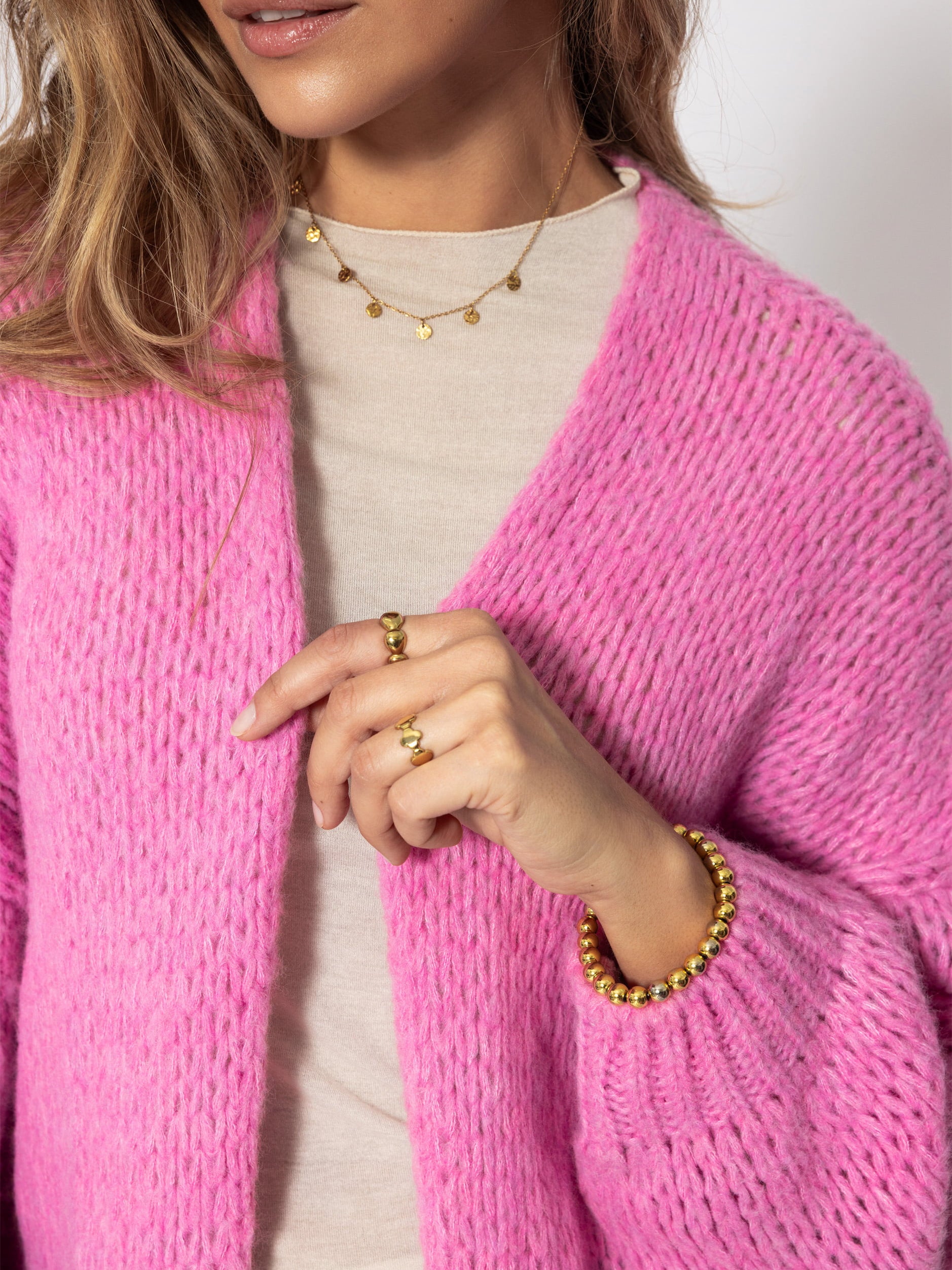 Oversize Cardigan - pink