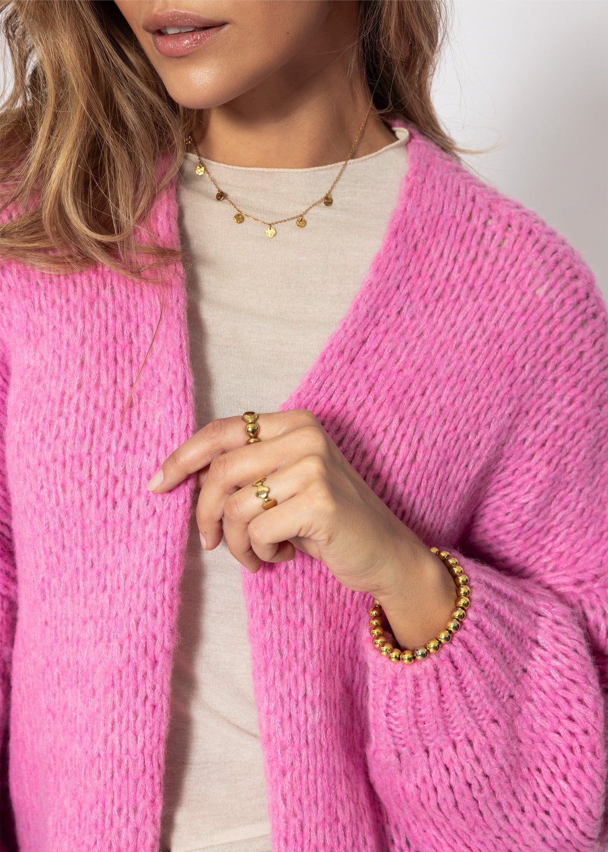 Oversize Cardigan - pink