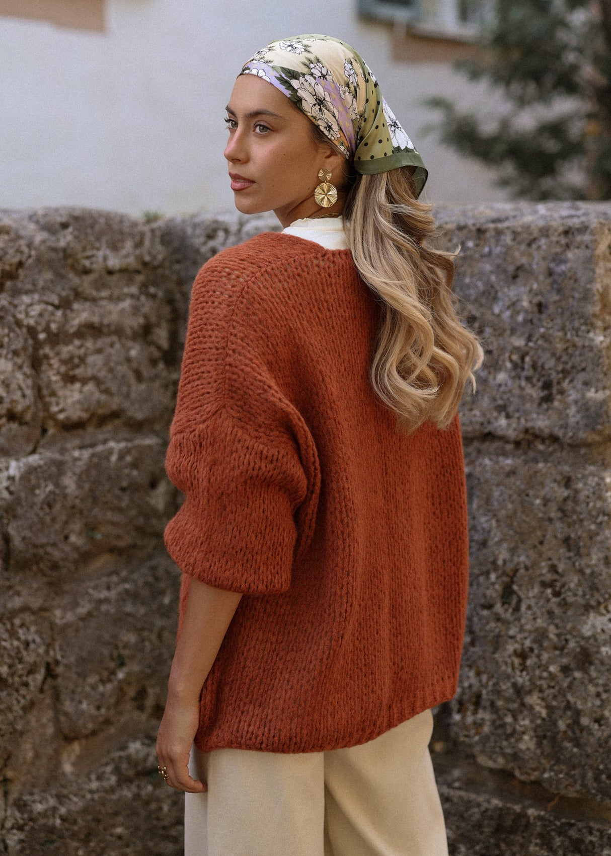 Oversize Cardigan - rostrot