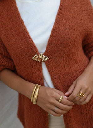 Oversize Cardigan - rostrot