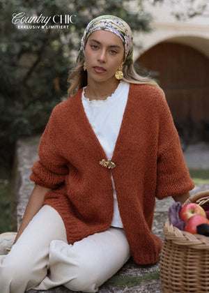 Oversize Cardigan - rostrot