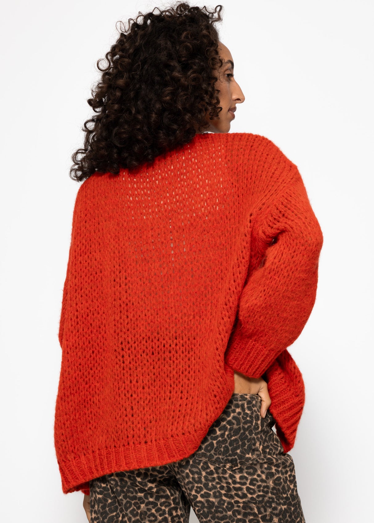 Oversized cardigan - red