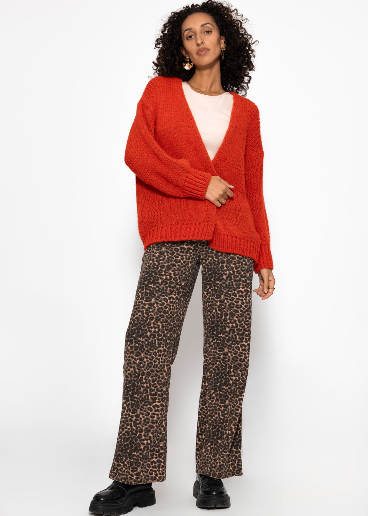 Oversized cardigan - red
