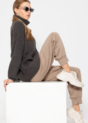 Oversized turtleneck sweater - anthracite