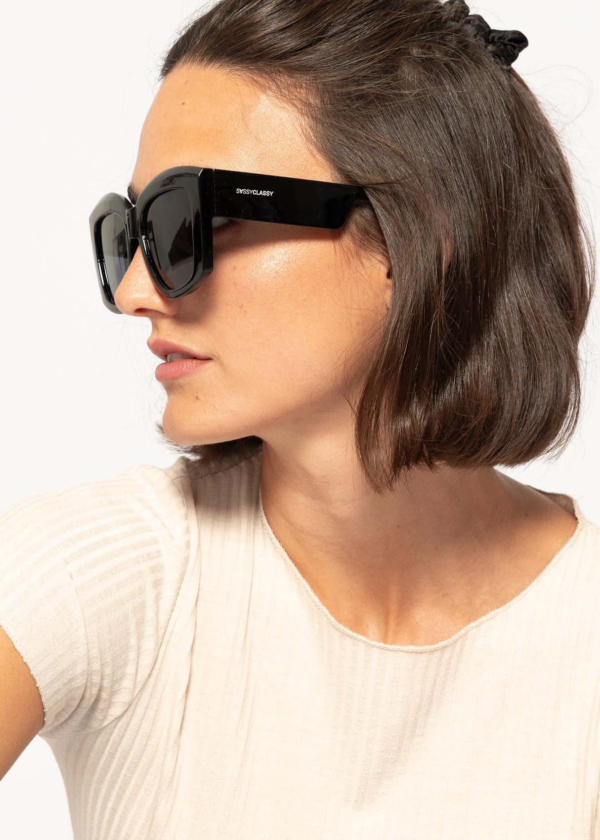 Oversized sunglasses - black