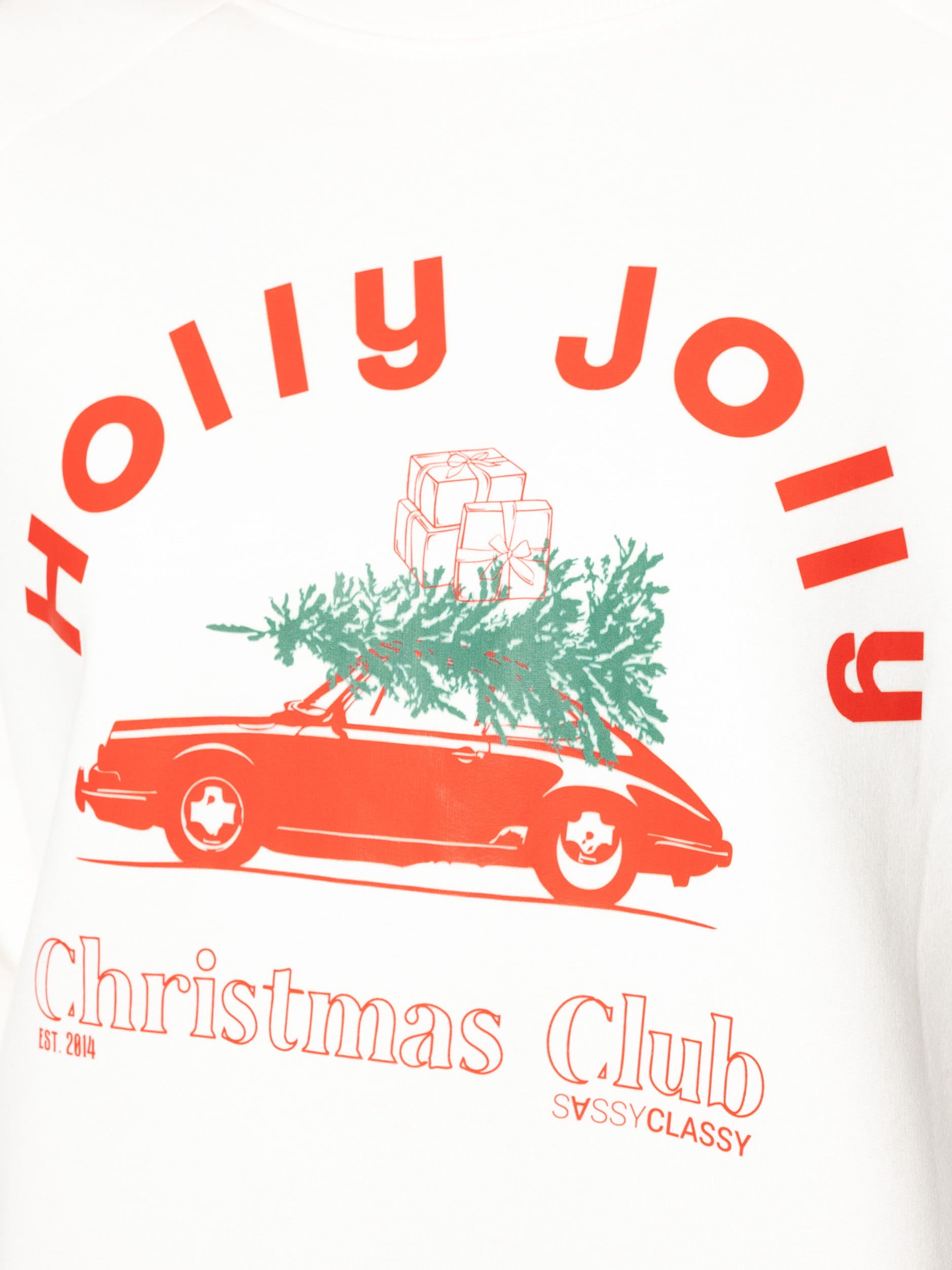 Oversized sweatshirt with X-MAS print - Off-white