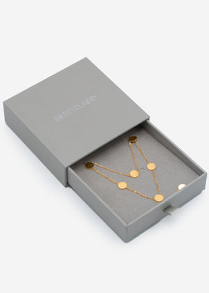 Plate necklace - gold