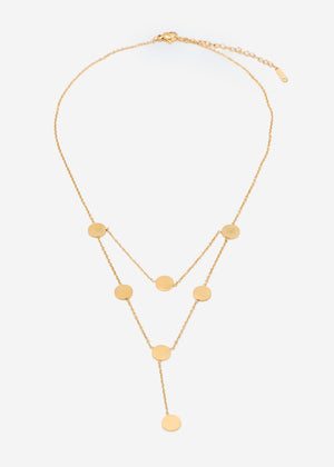 Plate necklace - gold