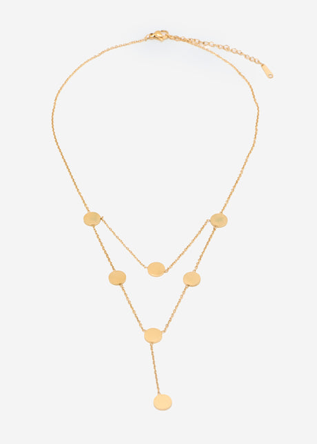 Plate necklace - gold by SASSYCLASSY