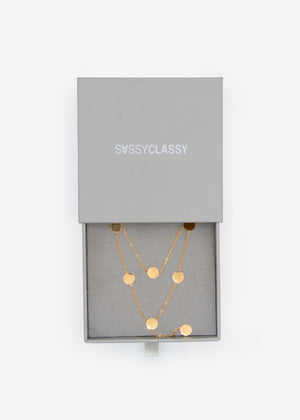 Plate necklace - gold