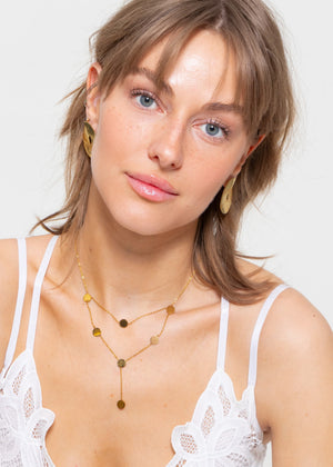 Plate necklace - gold