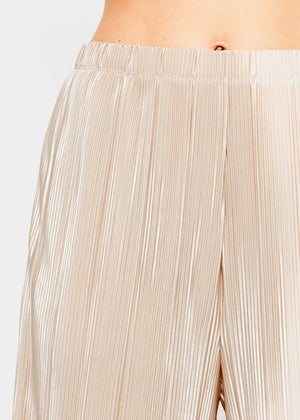 Plissee Hose - beige