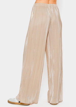Plissee Hose - beige