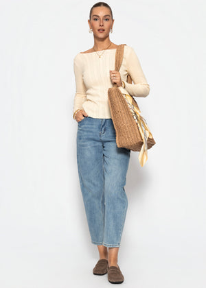 Pointelle Langarmshirt - buttergelb