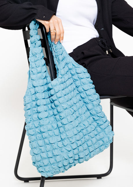Puffer Shopper - light blue
